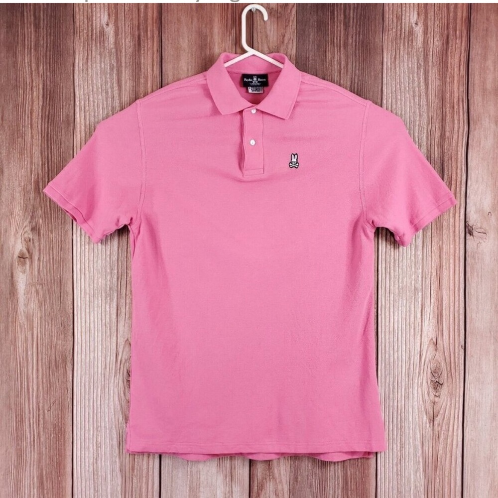 Psycho Bunny Mens Size 7 XL Pima Cotton Pink Short Sleeve Polo Shirt